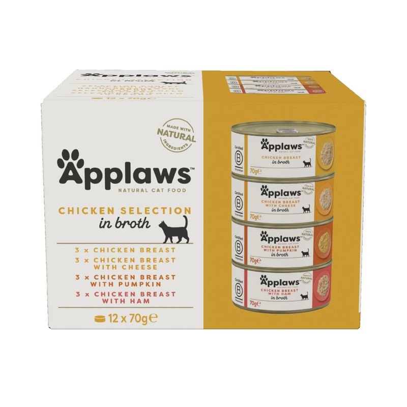 Bitiba Applaws Multipack 12 x 70 g Alimento umido per gatti