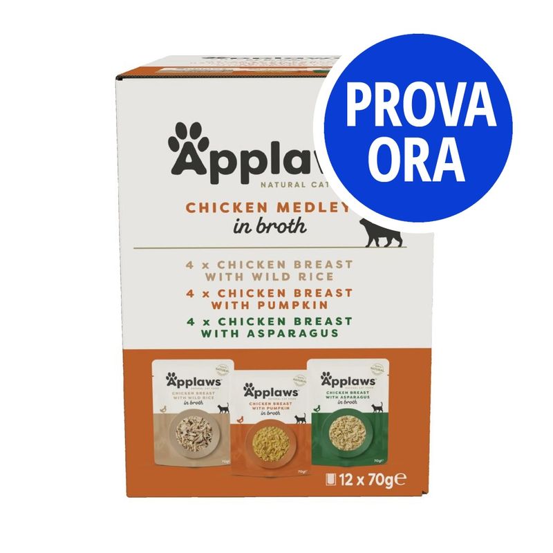 Bitiba Provalo Applaws Buste in Brodo 12 x 70 g In Vendita
