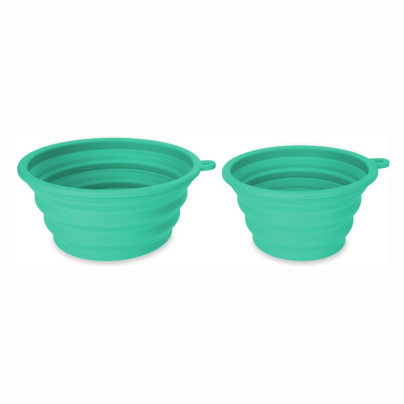 Bitiba Ciotola da viaggio TIAKI in silicone turchese Comprare a buon mercato