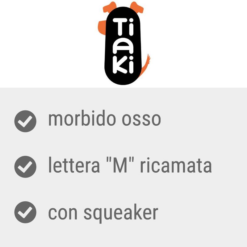Bitiba Osso di peluche TIAKI con lettera “M” Offerte