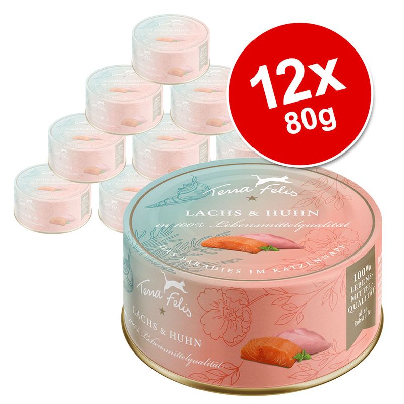 Bitiba Terra Felis Complete 12 x 80 g umido per gatti Nuova