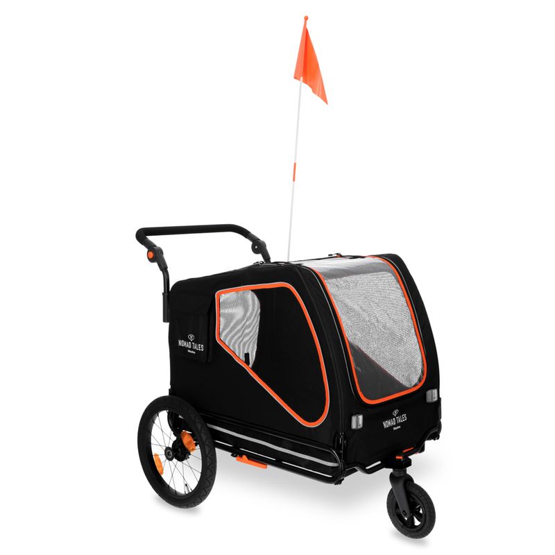 Bitiba Rimorchio per bici Nomad Tales Spirit ebony / tangerine per cane
