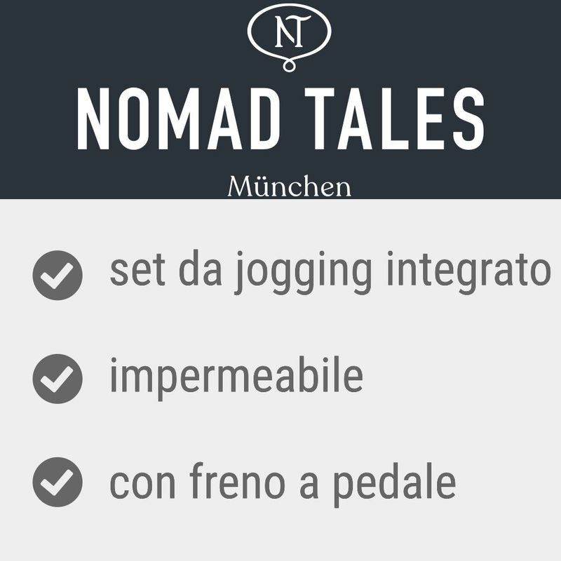 Bitiba Rimorchio per bici Nomad Tales Spirit ebony / tangerine per cane Grandi sconti