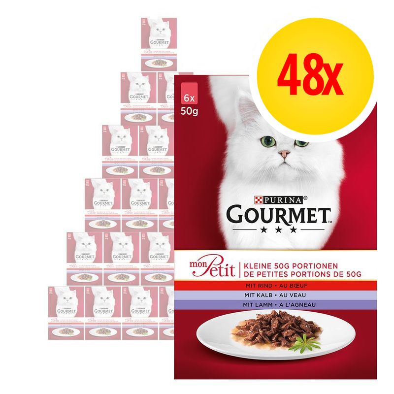 Bitiba Fai scorta Gourmet Mon Petit 48 x 50 g Alimento umido per gatti