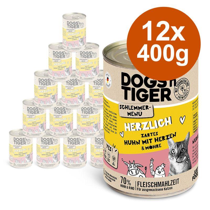 Bitiba Dogs'n Tiger Menù Gourmet 12 x 400 g Umido per gatto Consegna Veloce