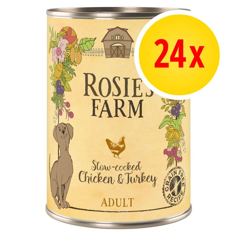 Bitiba Fai scorta 24 x 400 g Rosie's Farm Adult Alimento umido per cani