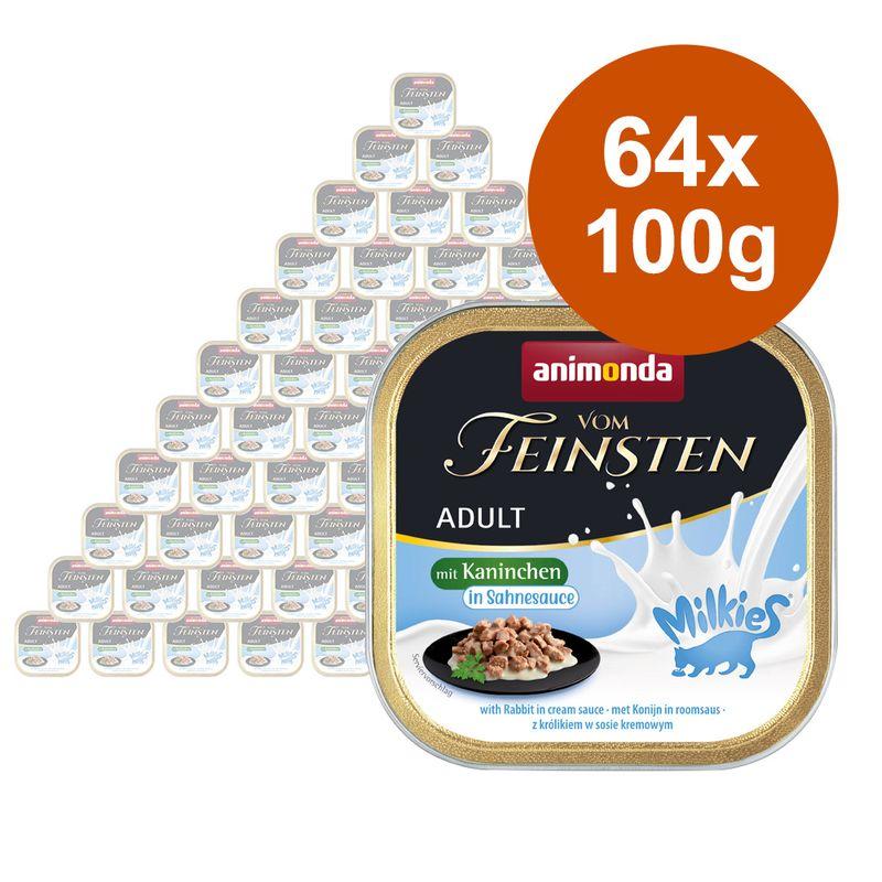 Bitiba animonda Vom Feinsten Adult Milkies in Sauce 64 x 100 g Umido per gatto