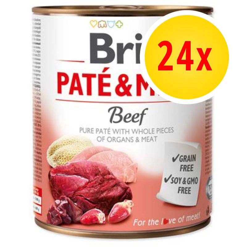 Bitiba Fai scorta Brit Paté & Meat Adult 24 x 800 g umido per cane