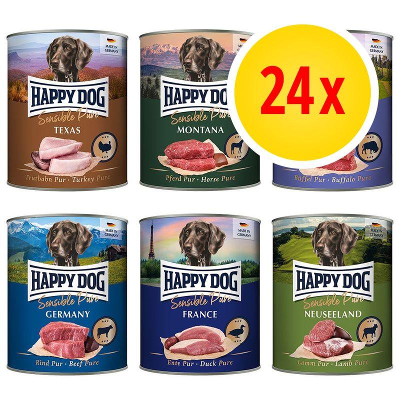 Bitiba Fai scorta Happy Dog Sensible Pure 24 x 800 g Alimento umido per cani