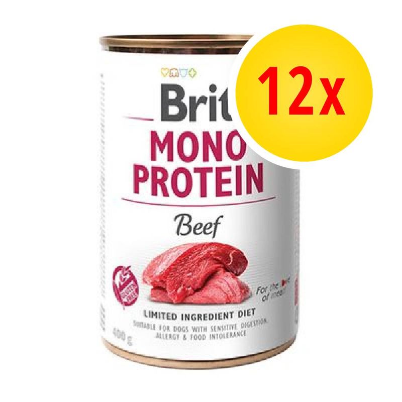 Bitiba Fai scorta Brit Mono Protein 12 x 400 g umido per cane