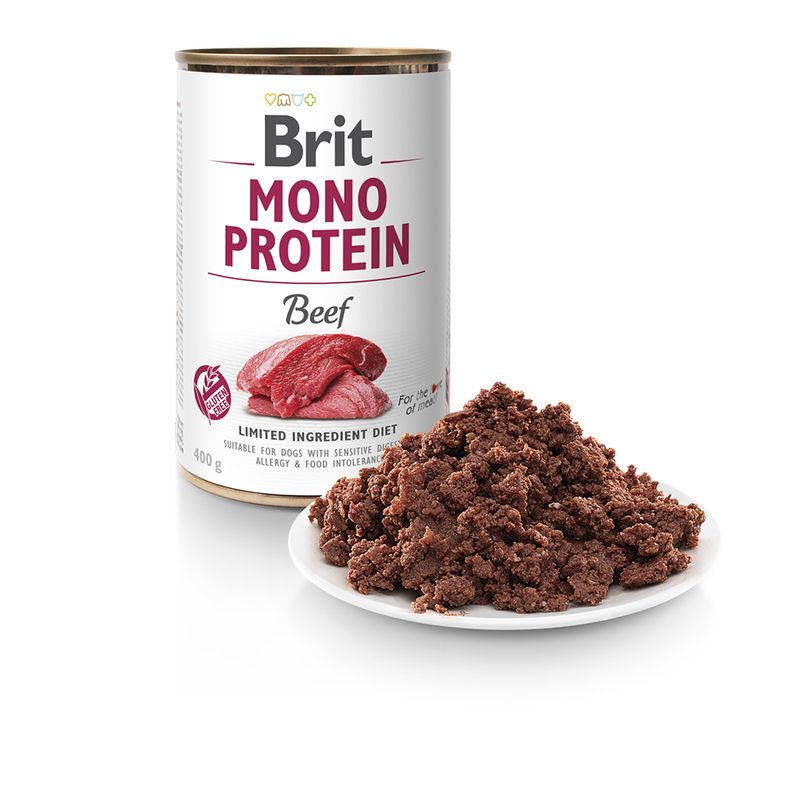 Bitiba Fai scorta Brit Mono Protein 12 x 400 g umido per cane Nuova