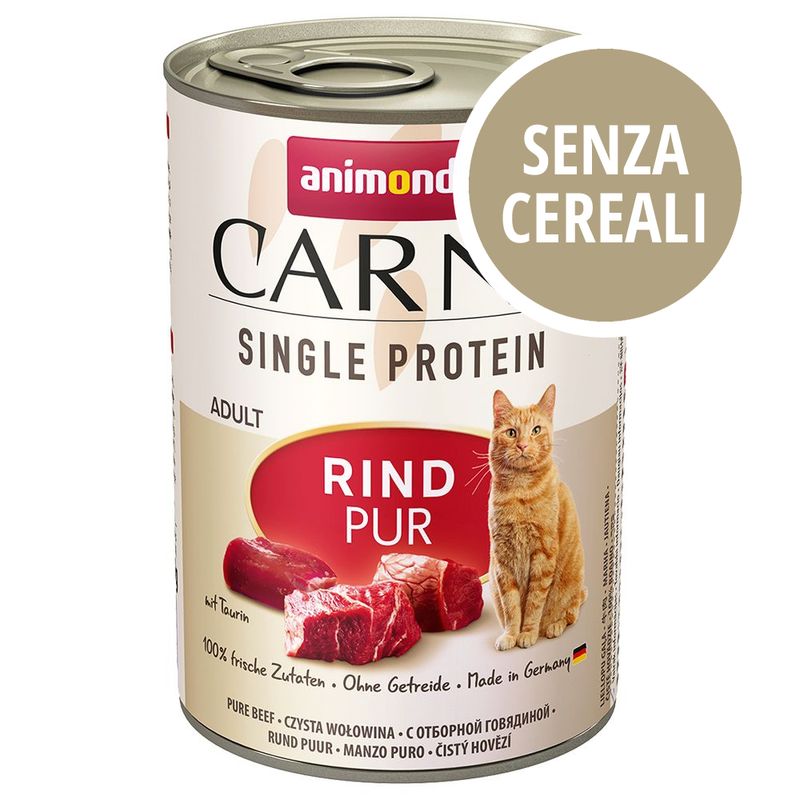 Bitiba Fai scorta animonda Carny Single Protein Adult 24 x 400 g Comprare a buon mercato