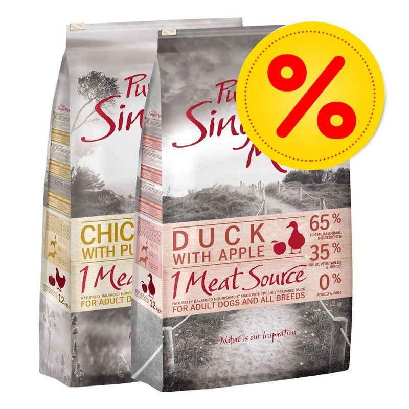 Bitiba Fai scorta Purizon Single Meat Adult 2 x 12 kg Crocchette per cani Flash Sale