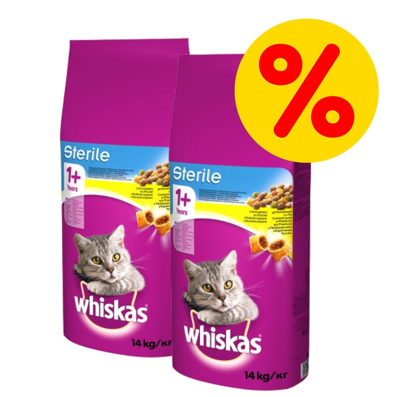 Bitiba Multipack 2 x 14 kg Whiskas Crocchette per gatti Offerta esclusiva