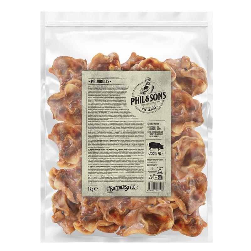 Bitiba Phil & Sons Padiglioni auricolari di maiale Snack per cani Offerta Pasqua
