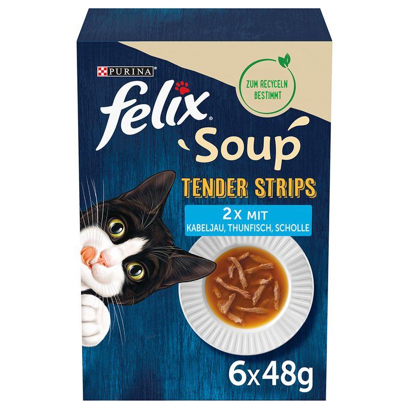 Bitiba Felix Soup Filetti 12 x 48 g Alimento umido per gatti Solo un giorno rimasto