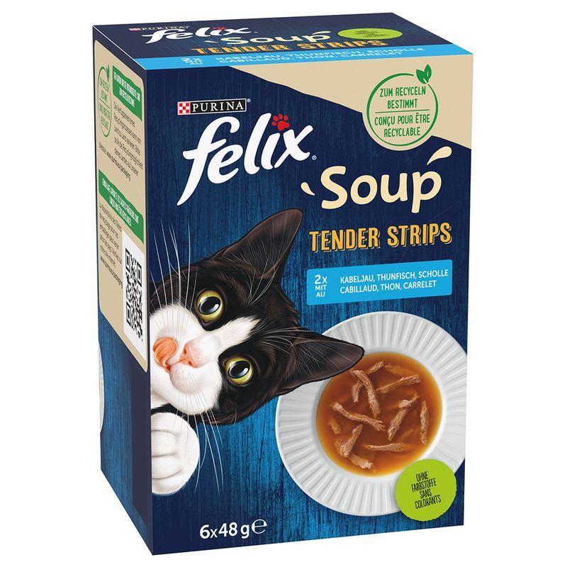 Bitiba Felix Soup Filetti 12 x 48 g Alimento umido per gatti Solo un giorno rimasto