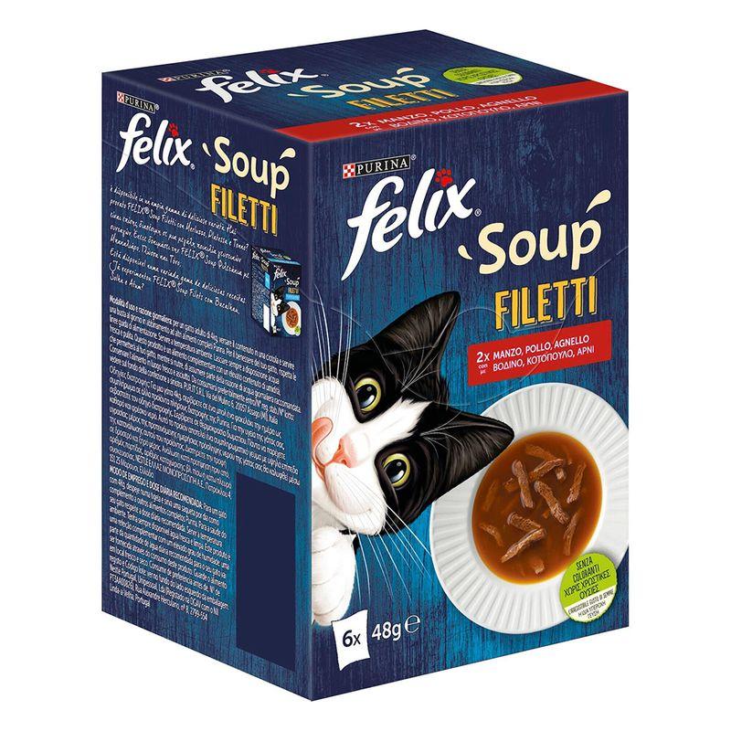 Bitiba Felix Soup Filetti 12 x 48 g Alimento umido per gatti Solo un giorno rimasto